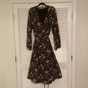 eShakti Woodland Creatures Maxi Wrap Dress